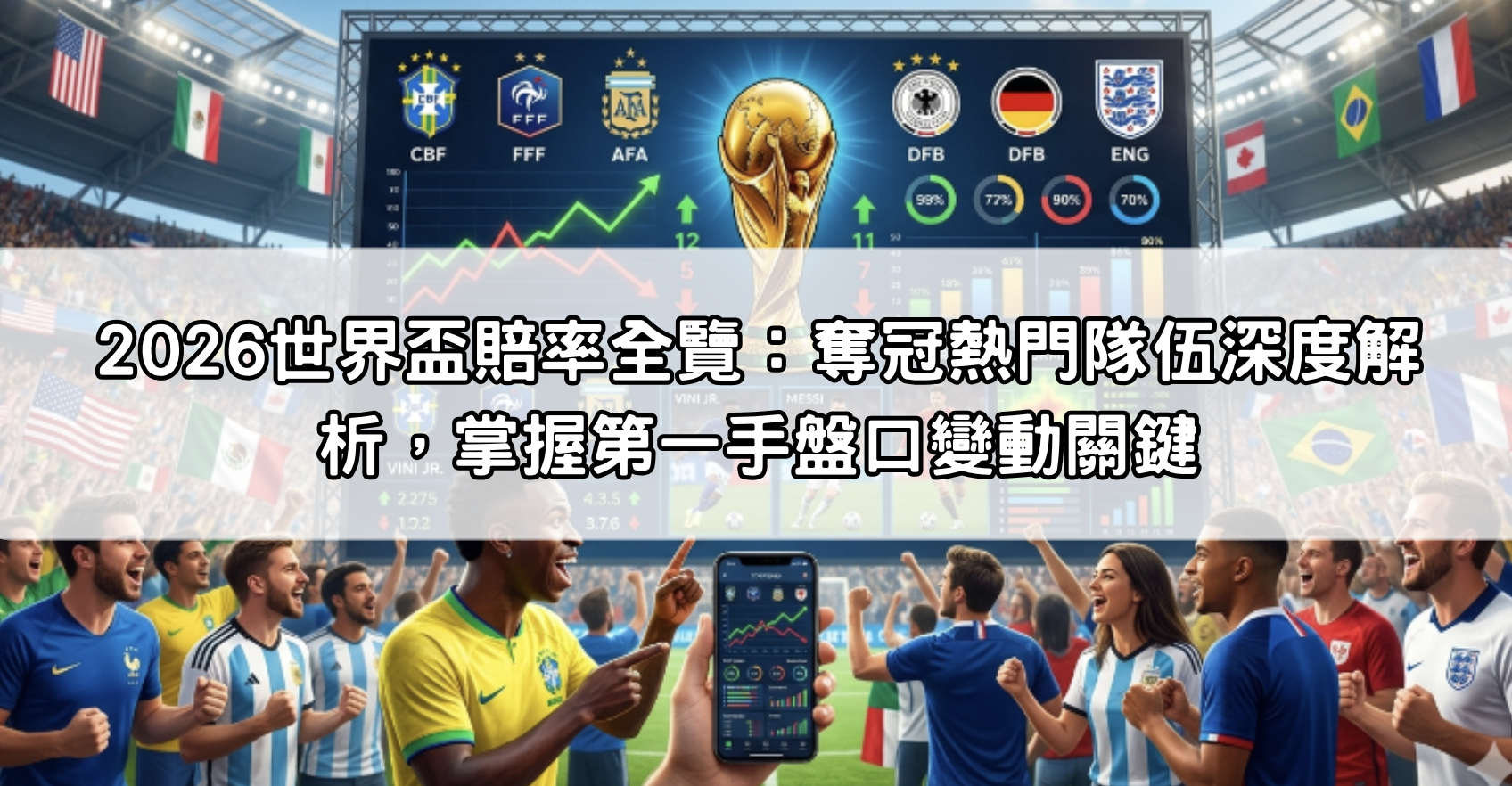 2026世界盃賠率全覽：奪冠熱門隊伍深度解析，掌握第一手盤口變動關鍵